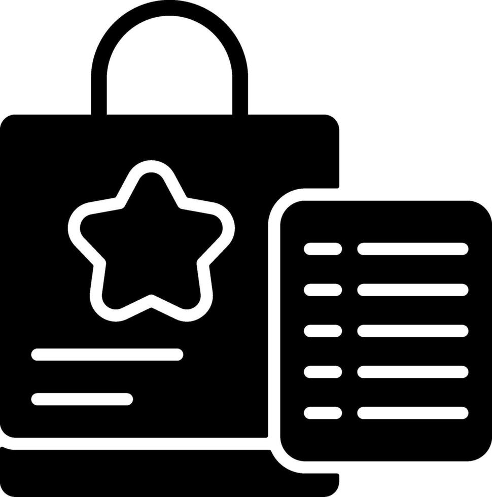 Featured Products Solid Style Icon vector