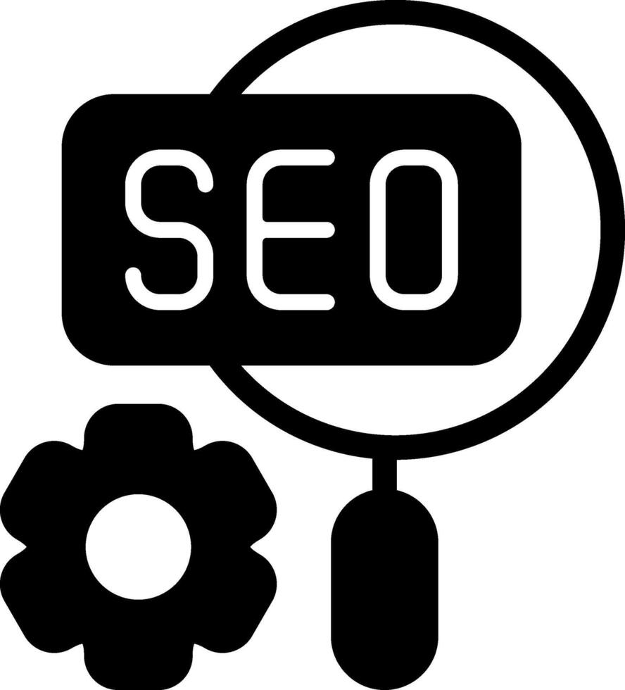 SEO Optimization Solid Style Icon vector
