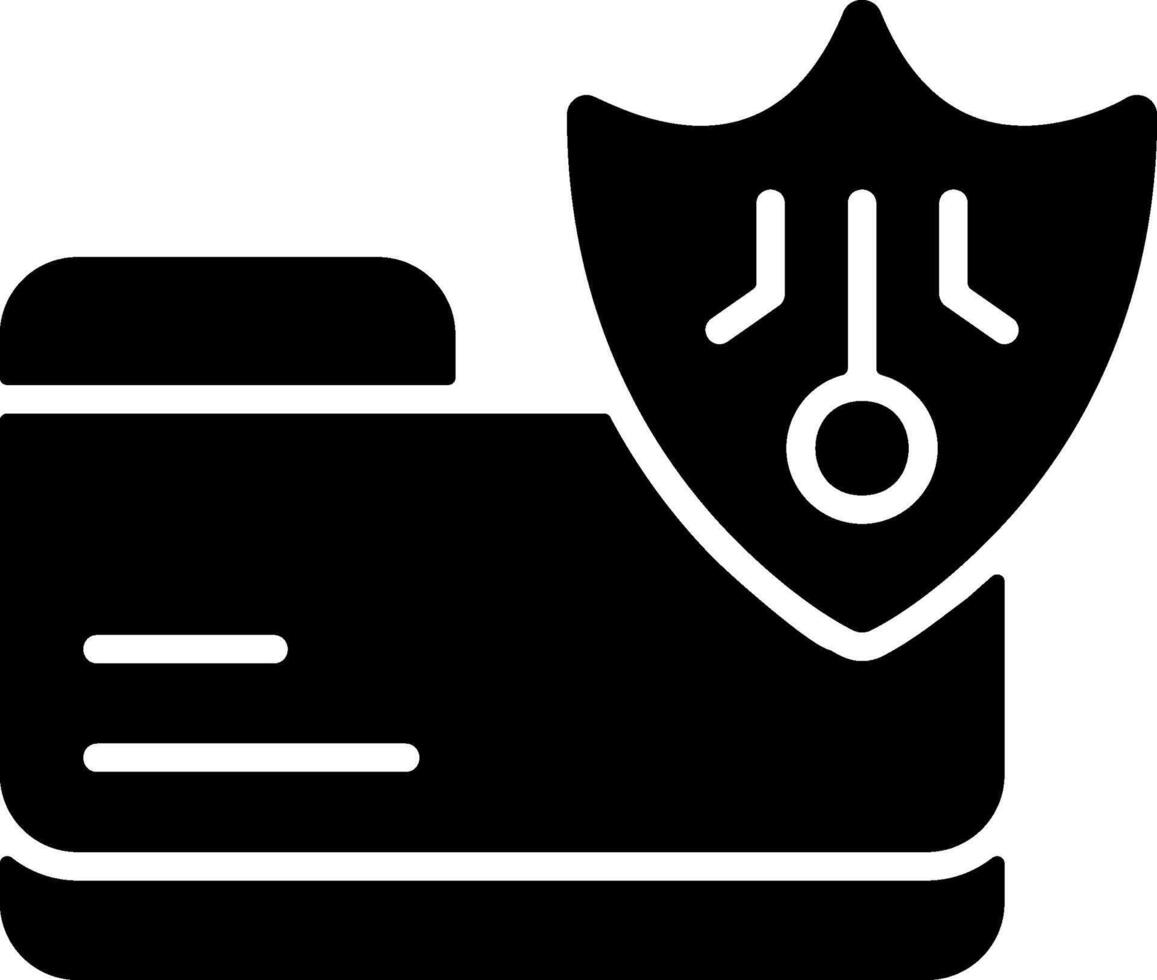 Data Protection Solid Style Icon vector
