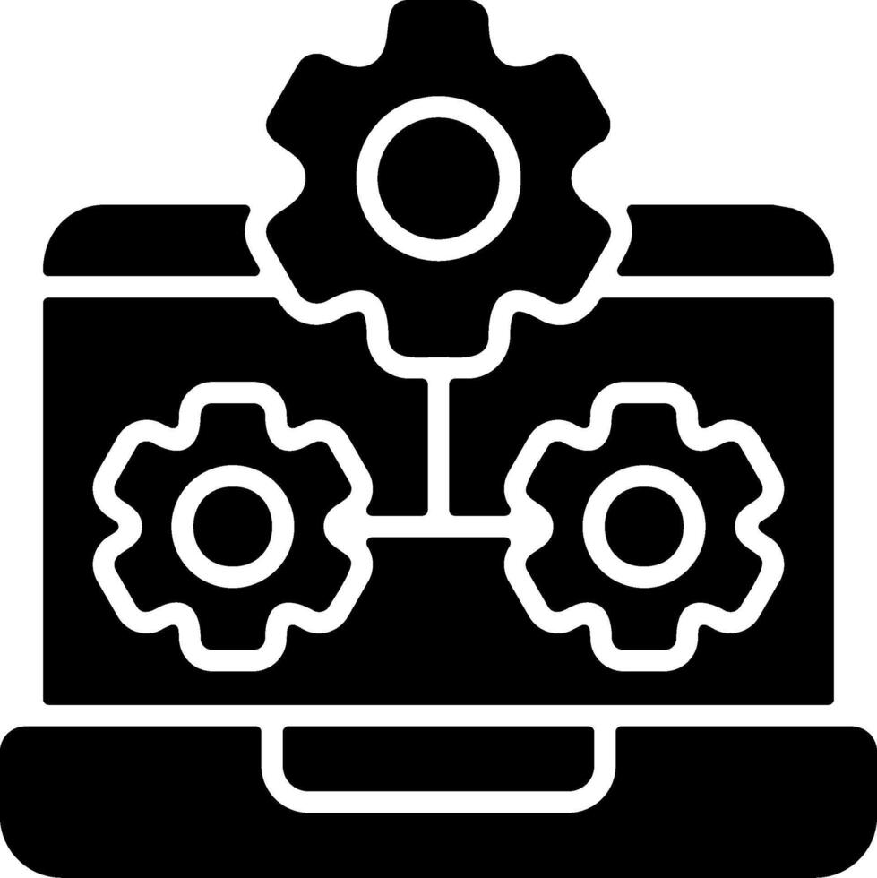 IT Infrastructure Solid Style Icon vector