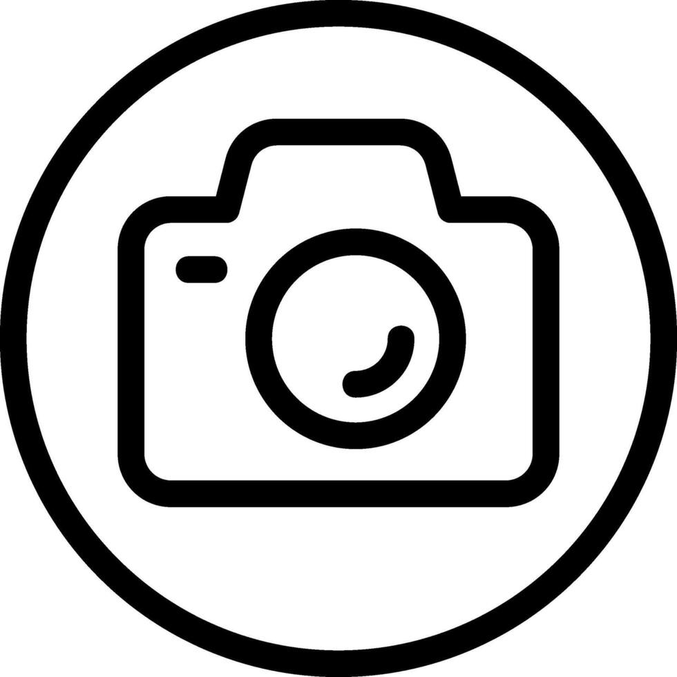 Camera Black Outline Icon vector