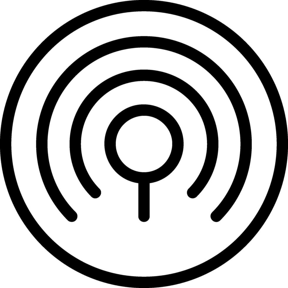 Signal strength Black Outline Icon vector