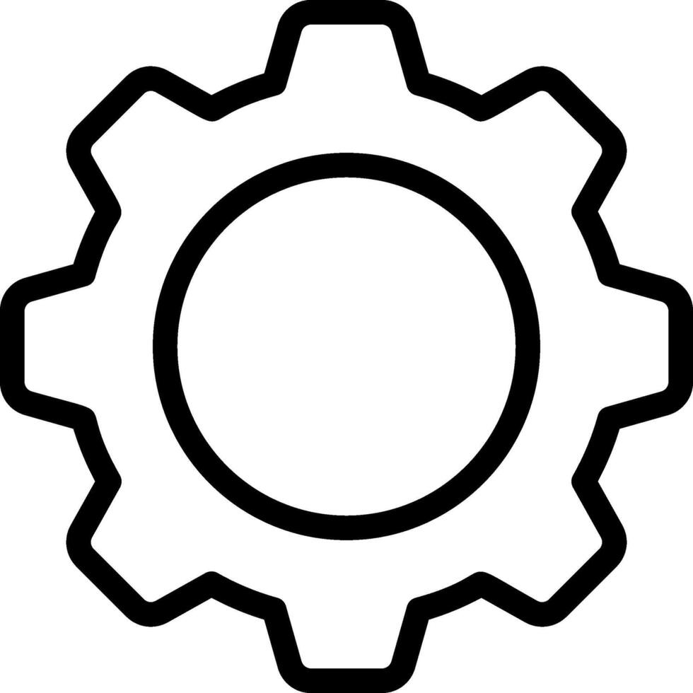 Black Setting Outline Icon vector