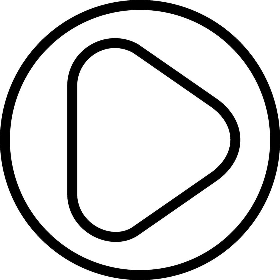 Play Button Solid Style Icon vector