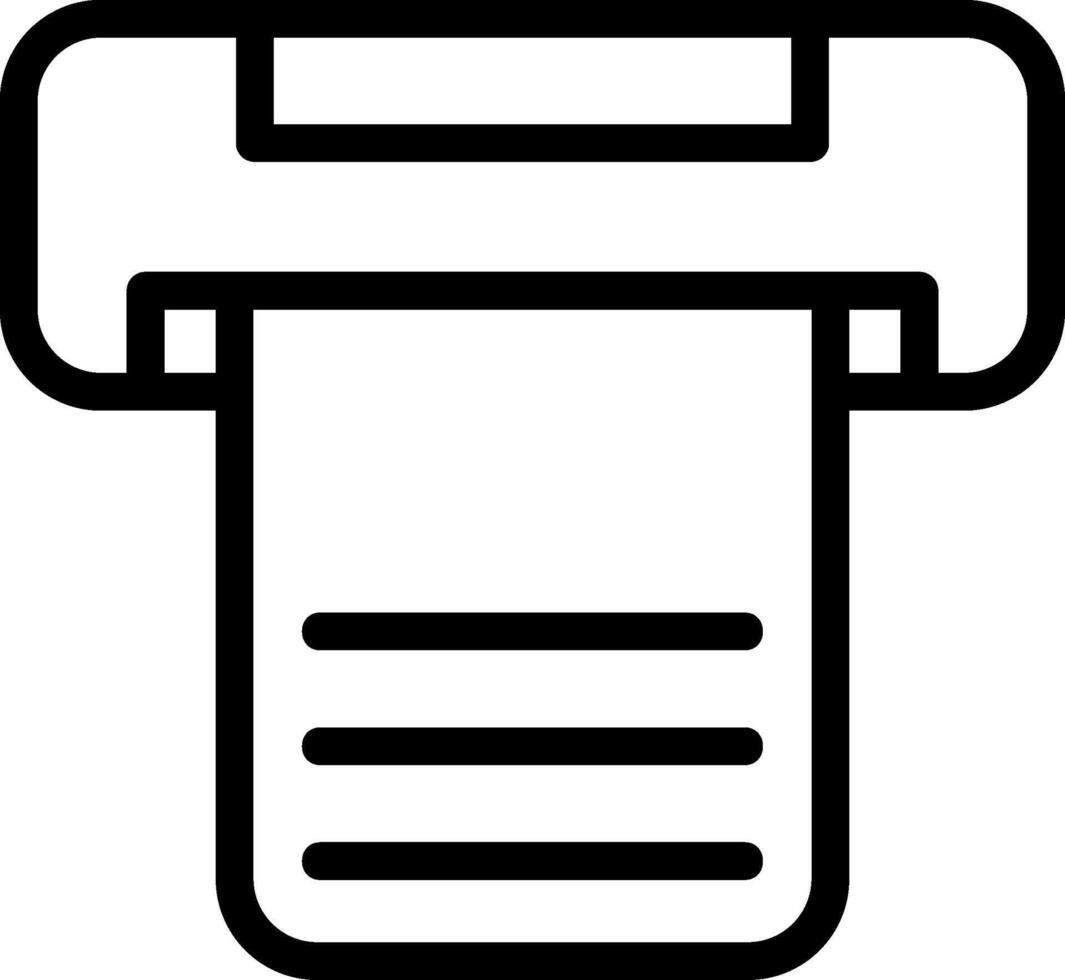 Black Print Outline Icon vector
