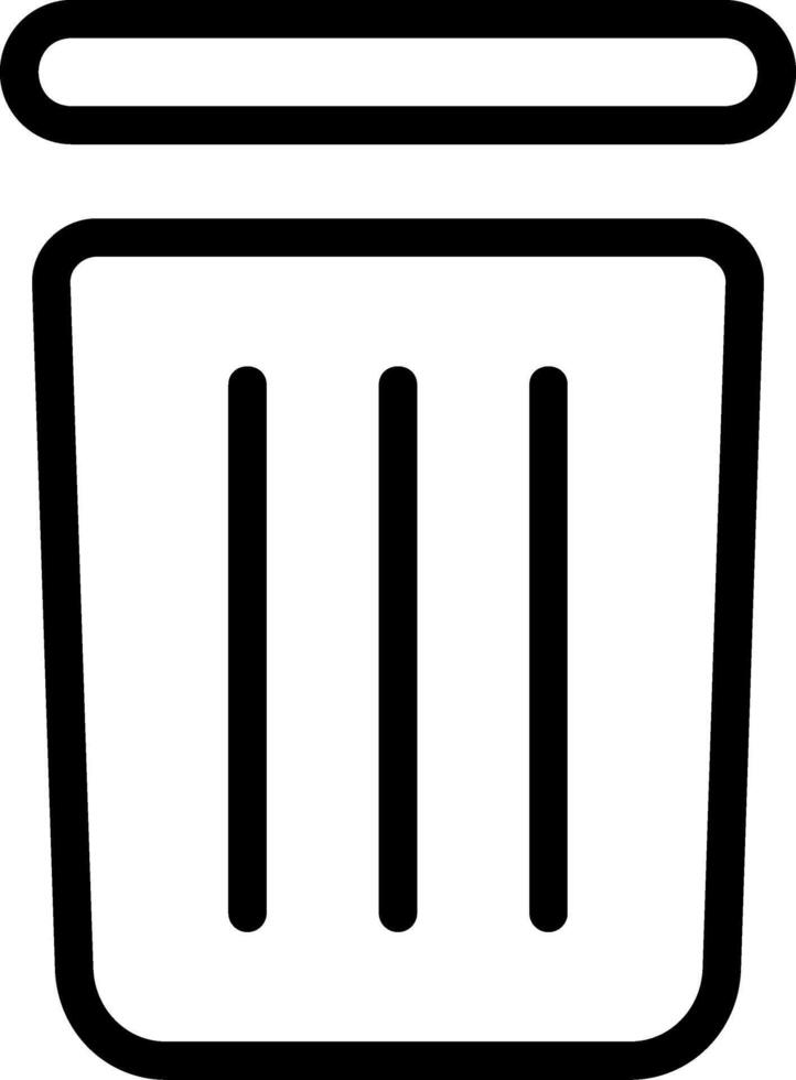 Trash Solid Style Icon vector
