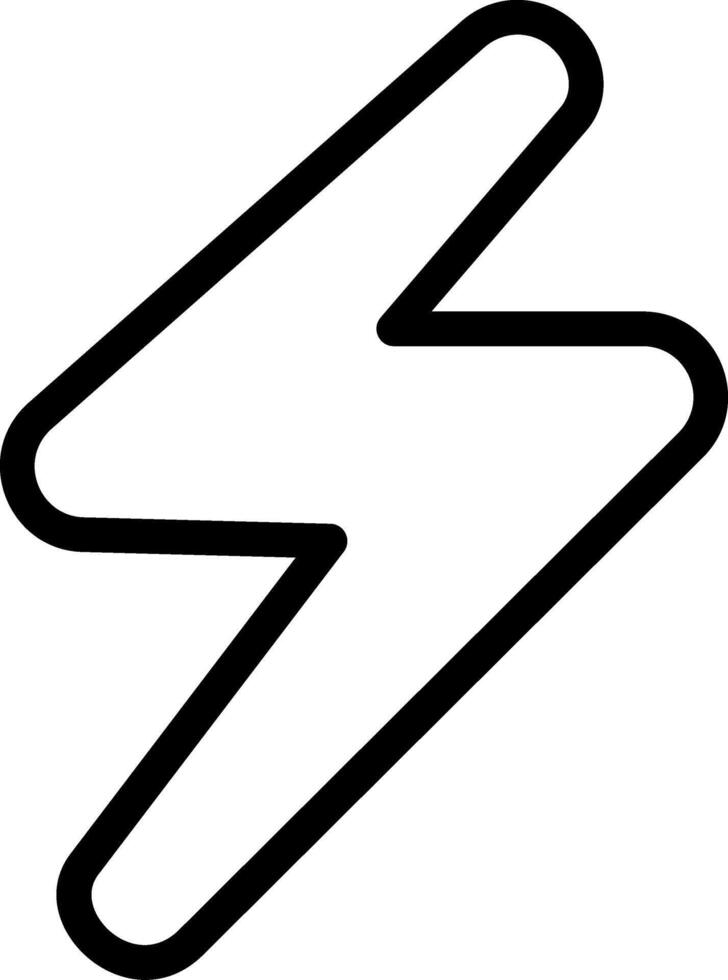 Black Flash Outline Icon vector