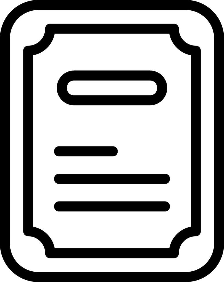 Certificate Outline Icon vector