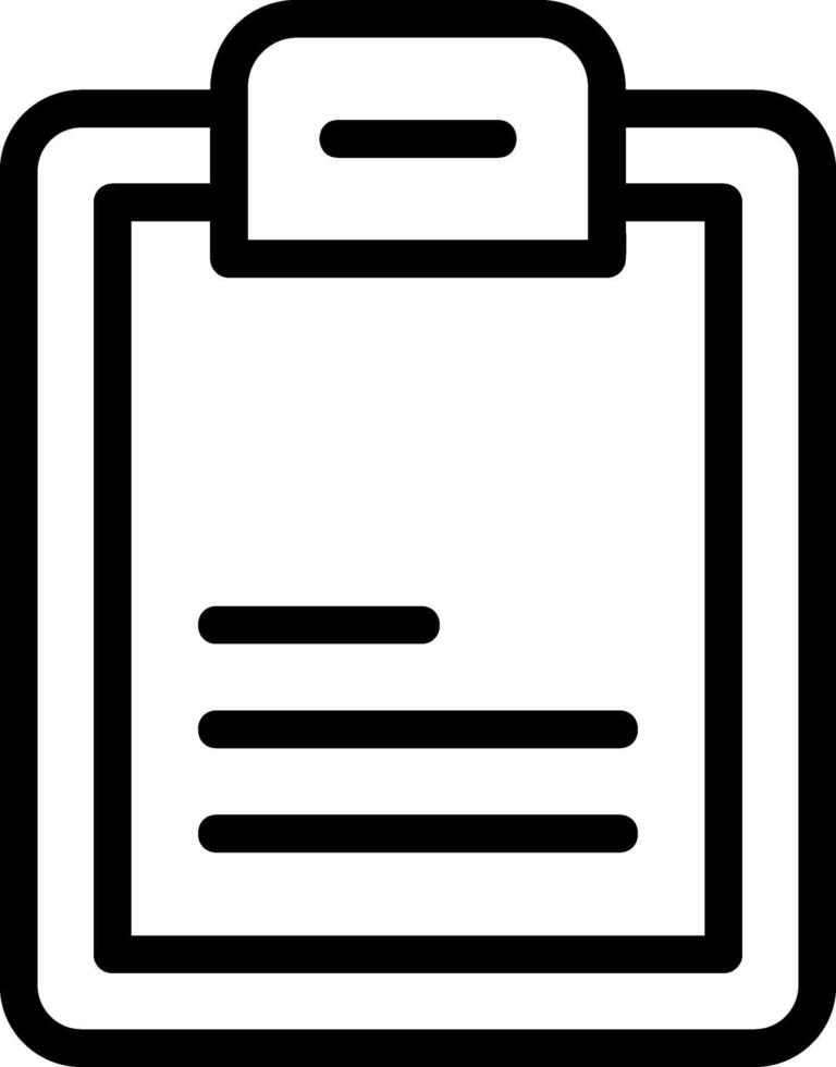 Clipboard Outline Icon vector