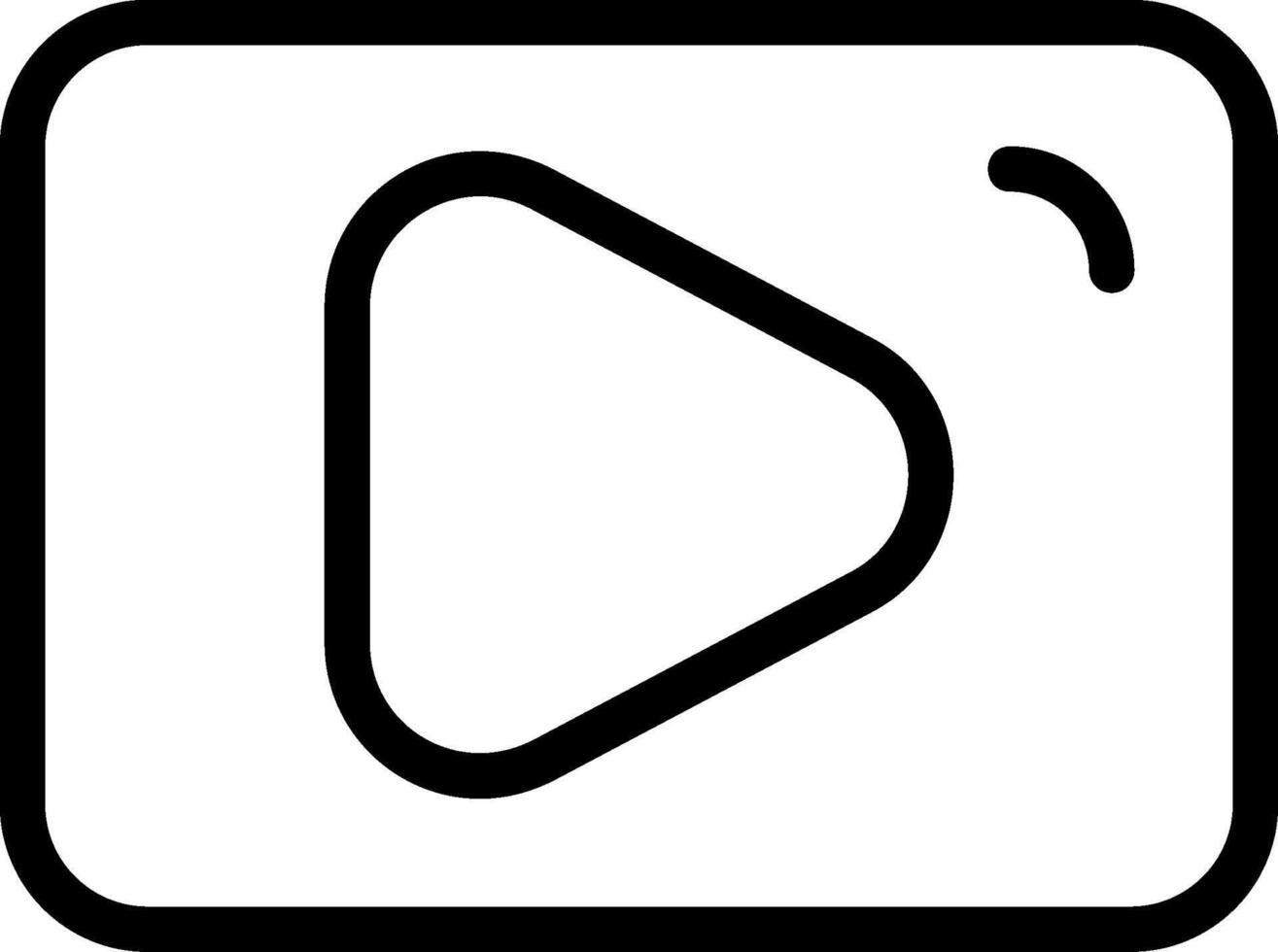 Play Button Outline Icon vector