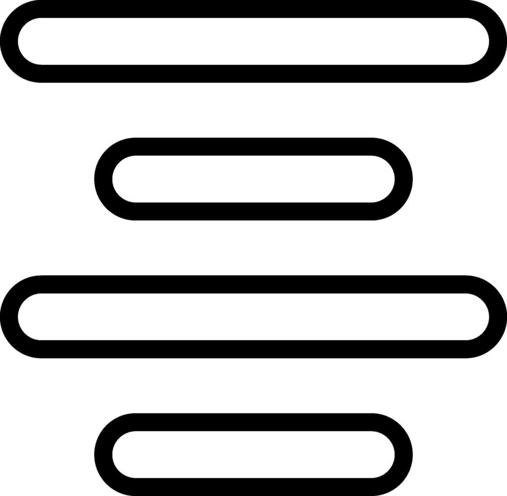 Horizontal Centre Align Outline Icon vector