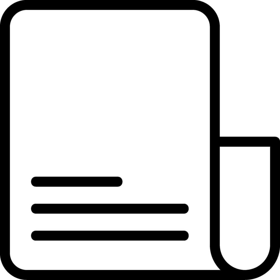 Newspaper Outline Icon vector