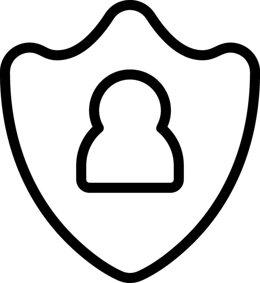 Security Shield Outline Icon vector