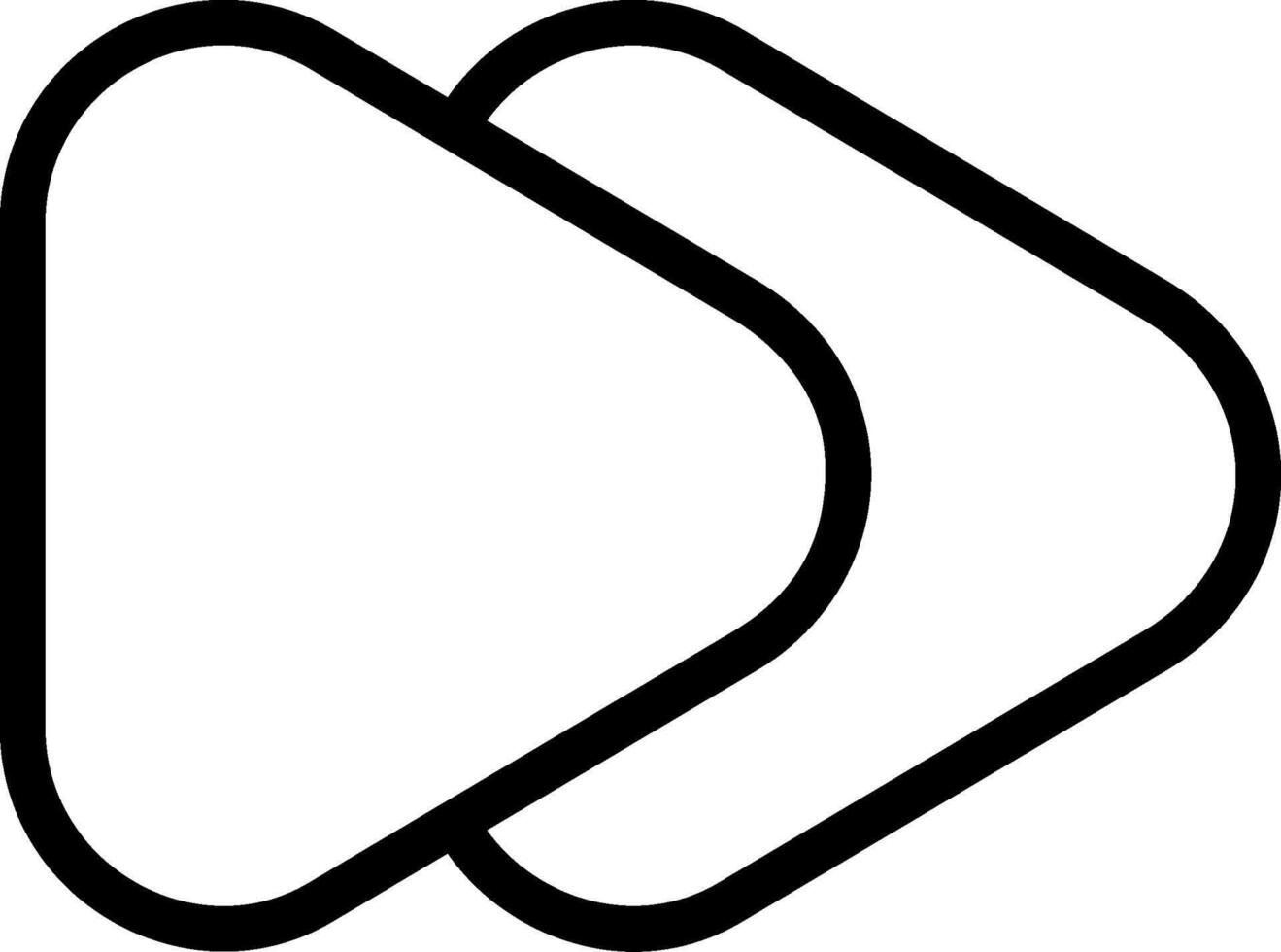 Fast Forward Outline Icon vector
