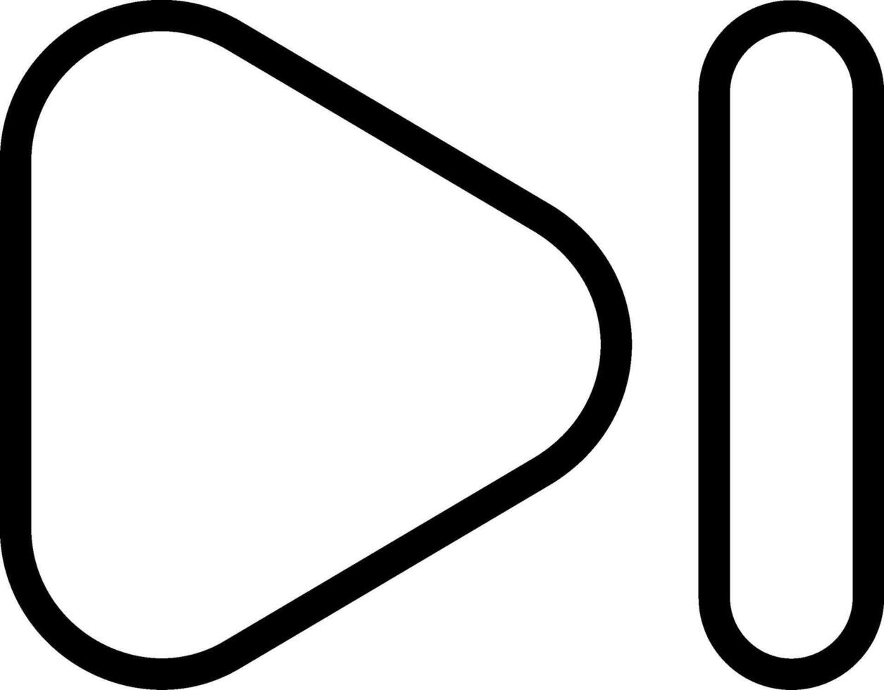 Forward Outline Icon vector