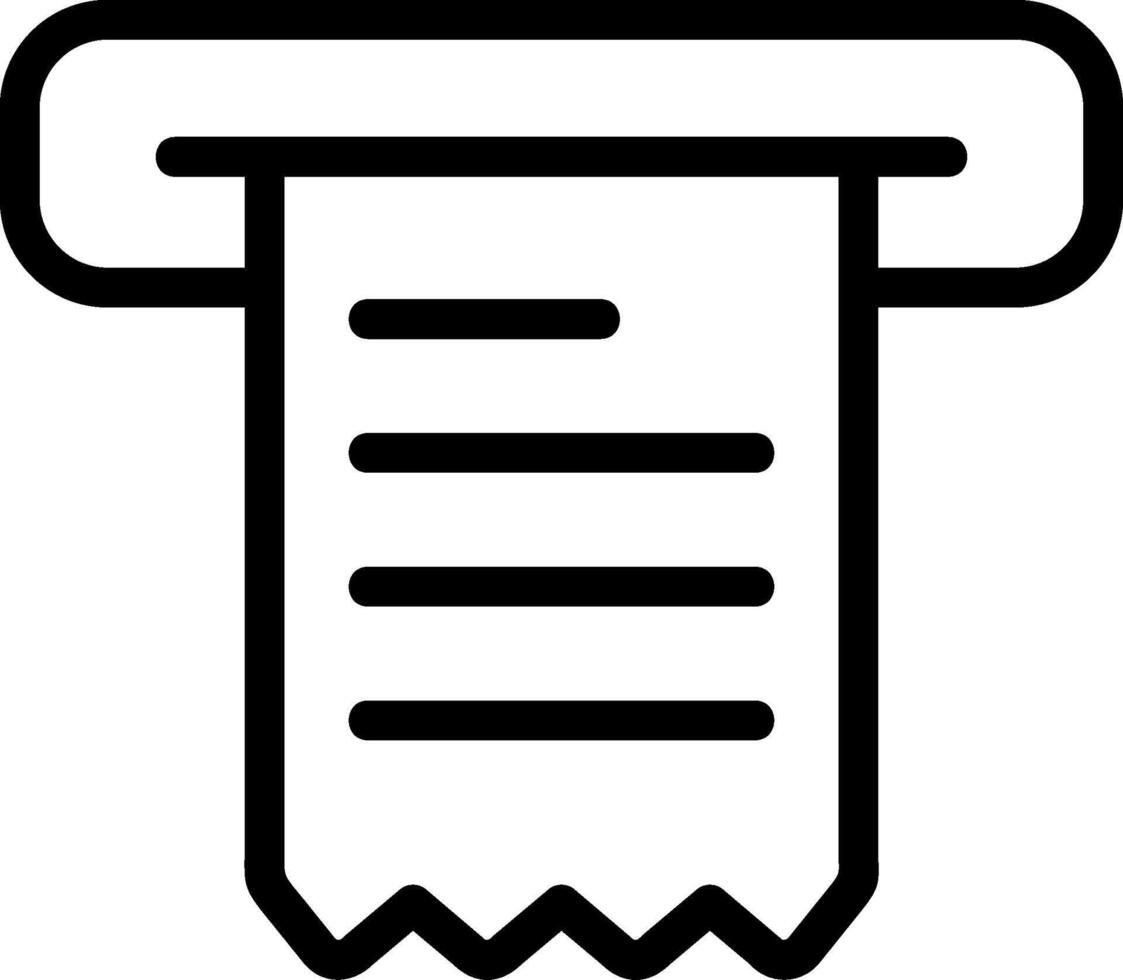 Black Bill Outline Eps Icon vector