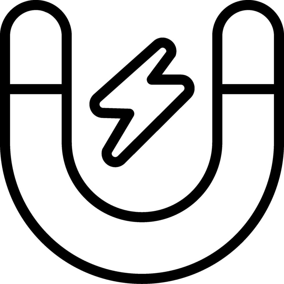 Magnet Outline Icon vector