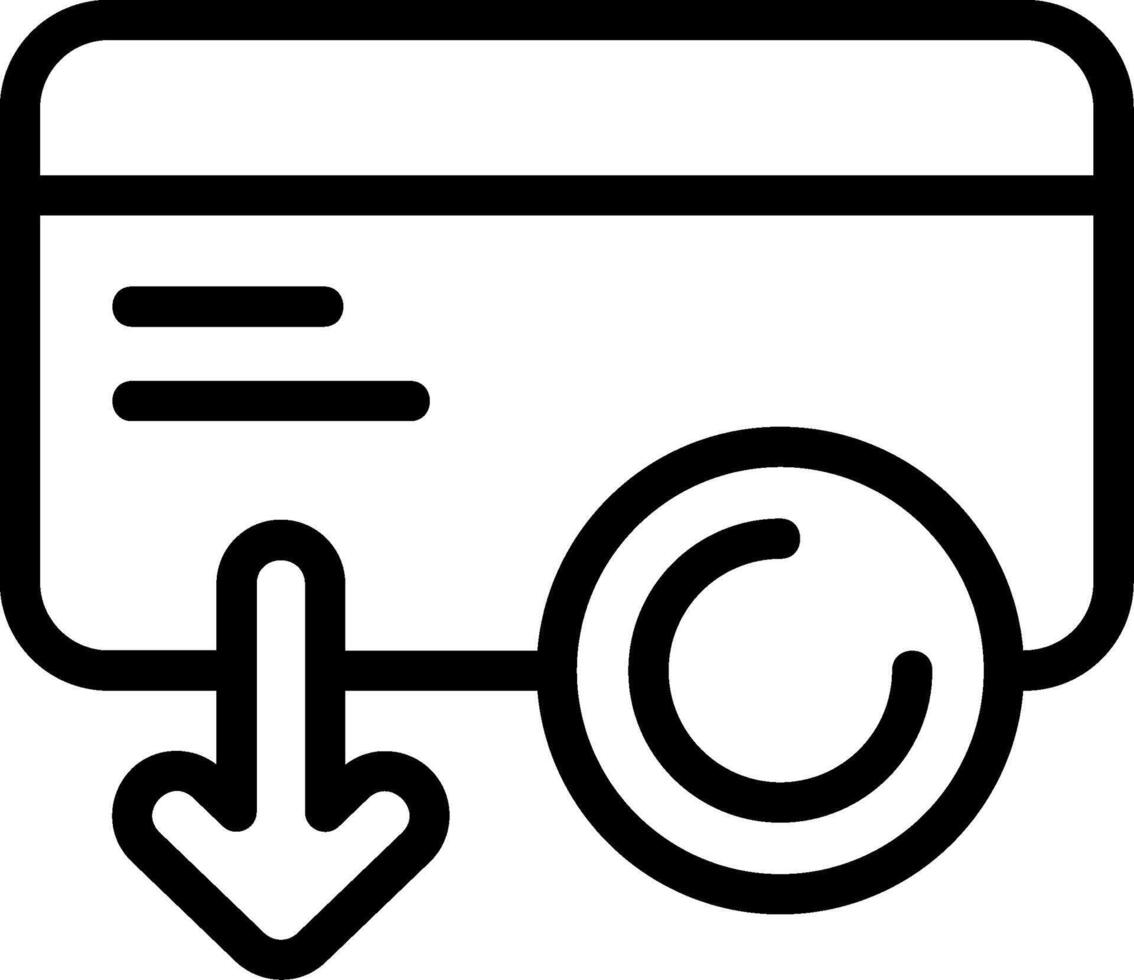 Money with Drawal Outline Icon vector