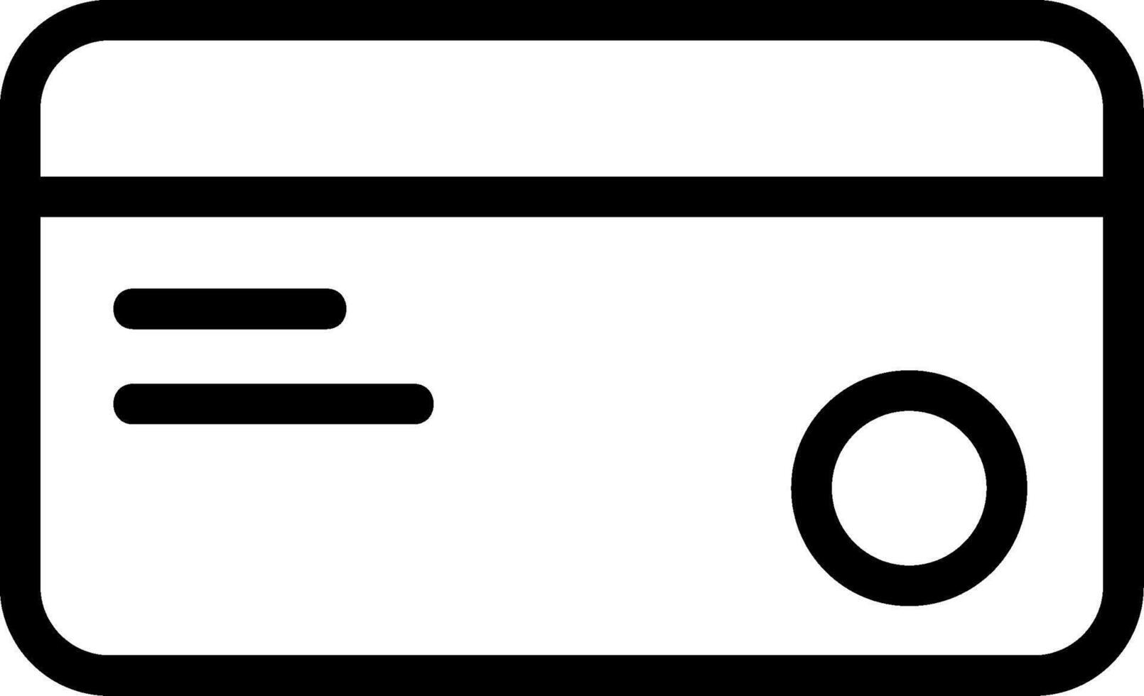 Black Credit Card Outline Icon vector