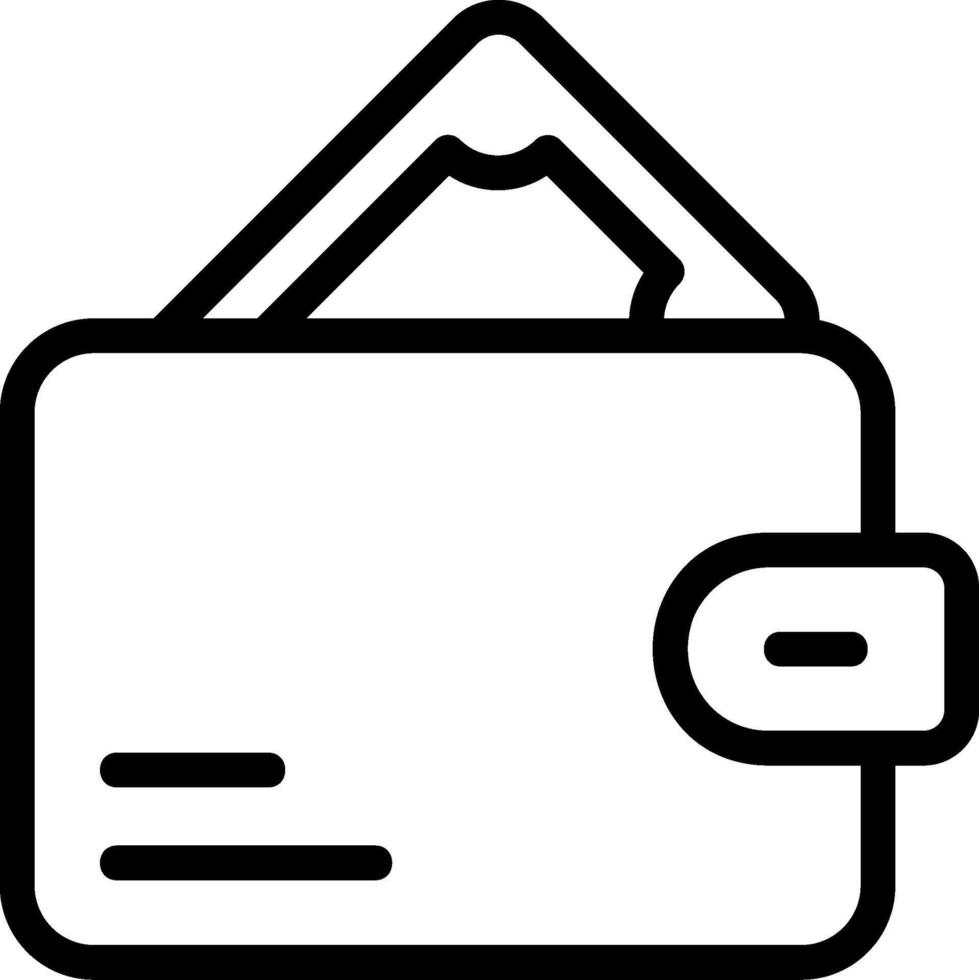 Money Wallet Outline Icon vector