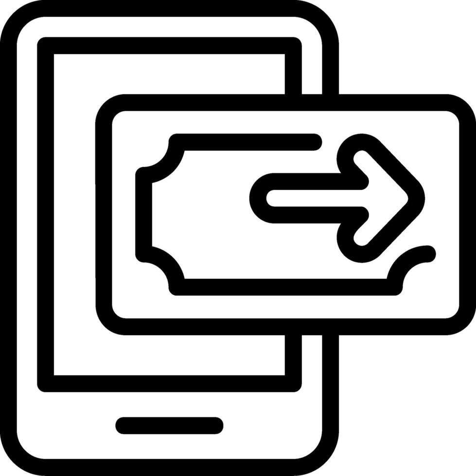 Money Transfer Outline Icon vector