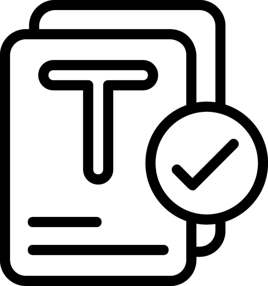 Tax Check Outline Icon vector