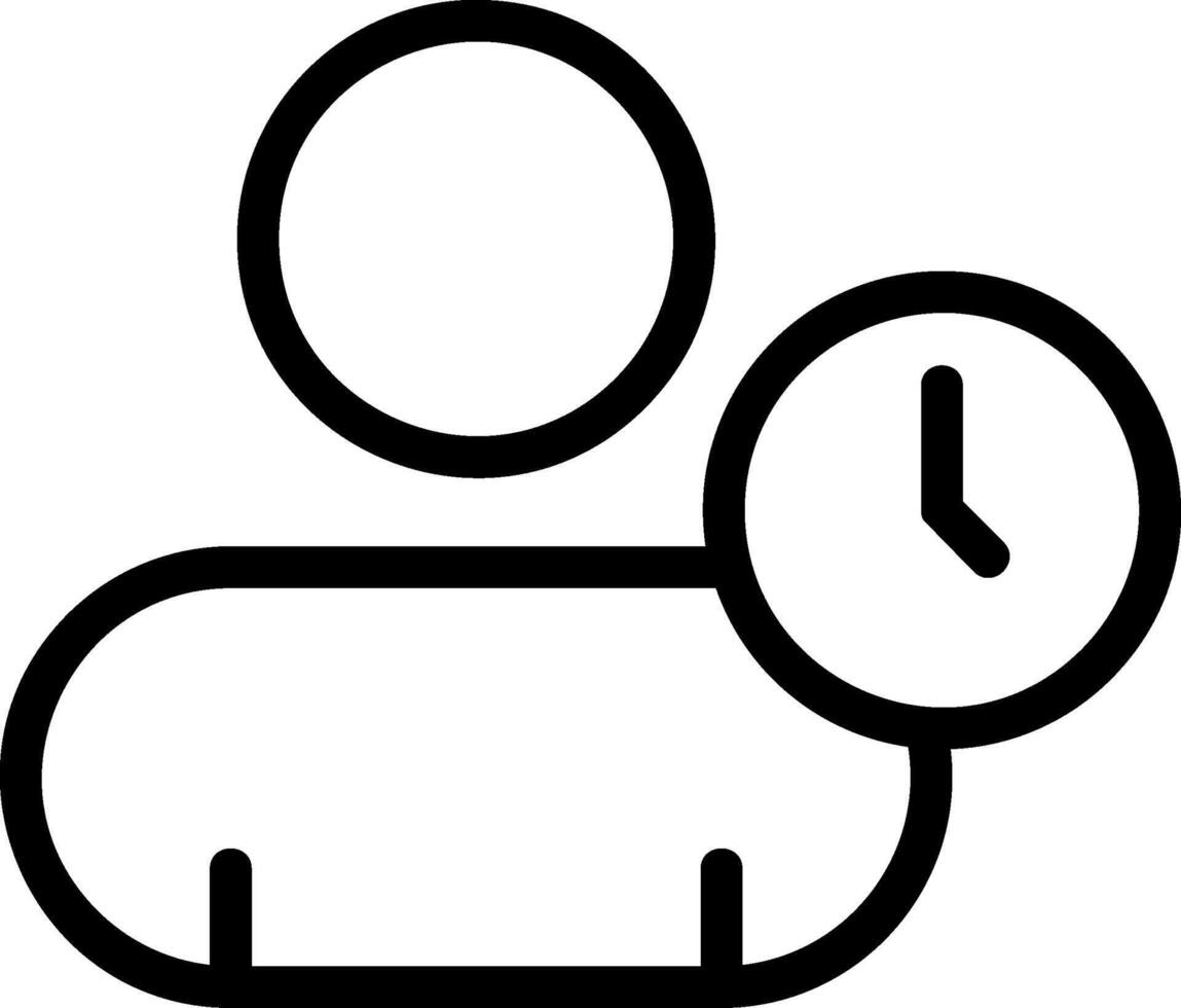 Recent Contact Outline Style Icon vector