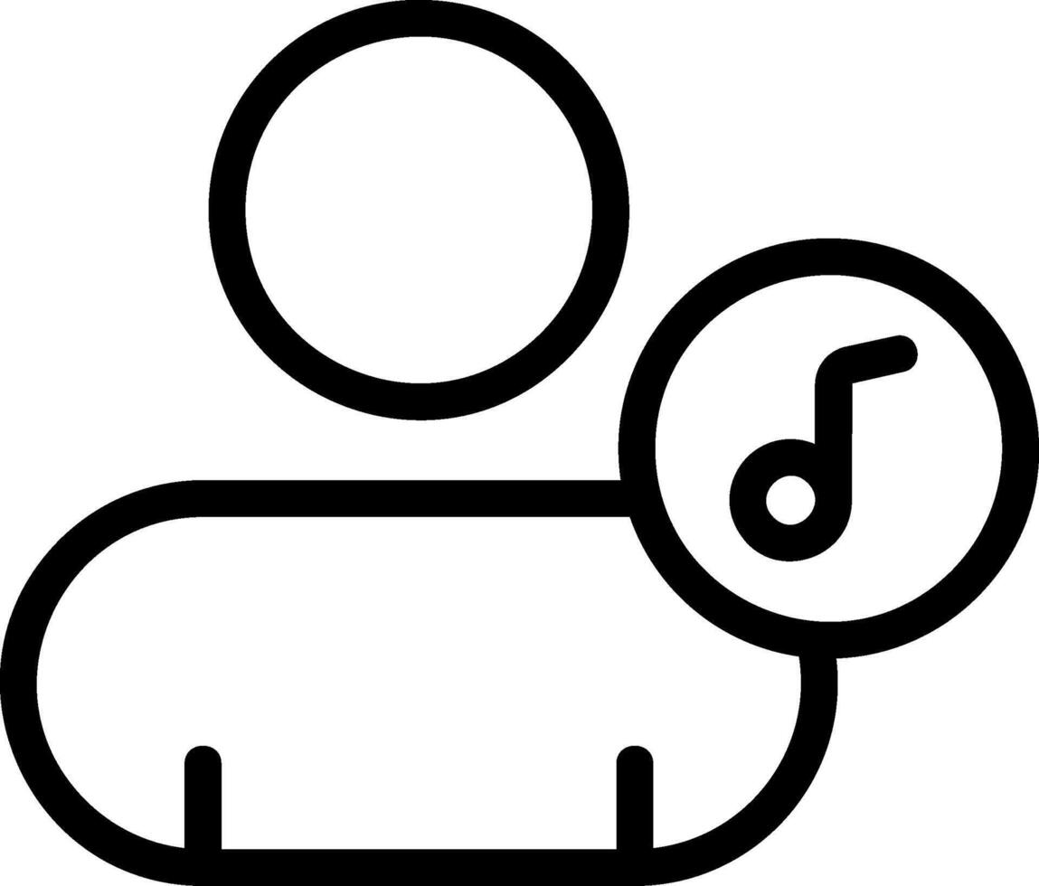 Contact Ringtone Outline Style Icon vector
