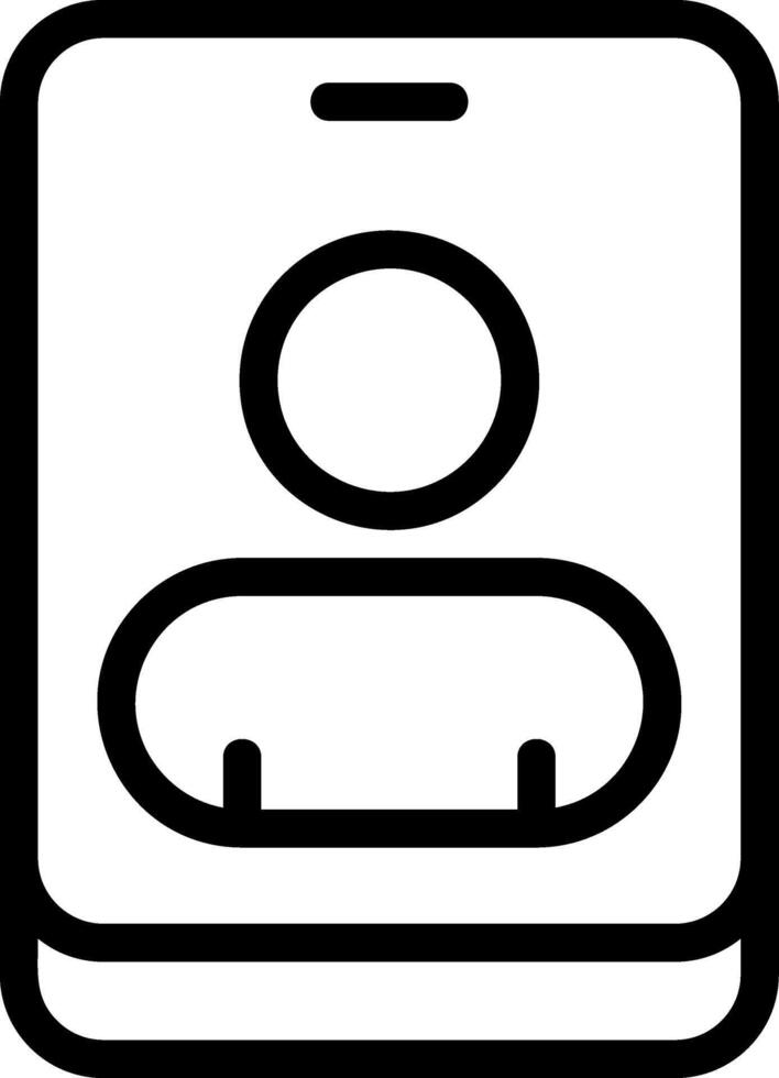 Contact Outline Icon vector