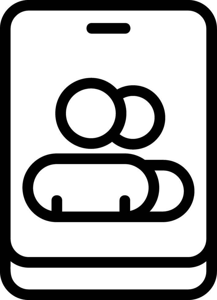 Contacts Outline Icon vector