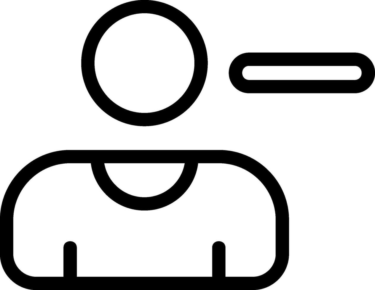 Outline Remove Contact Icon vector