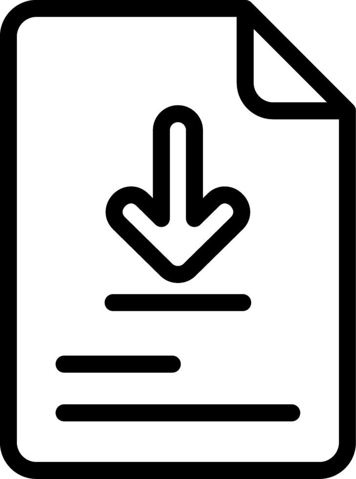 Outline Download Document Eps Icon vector