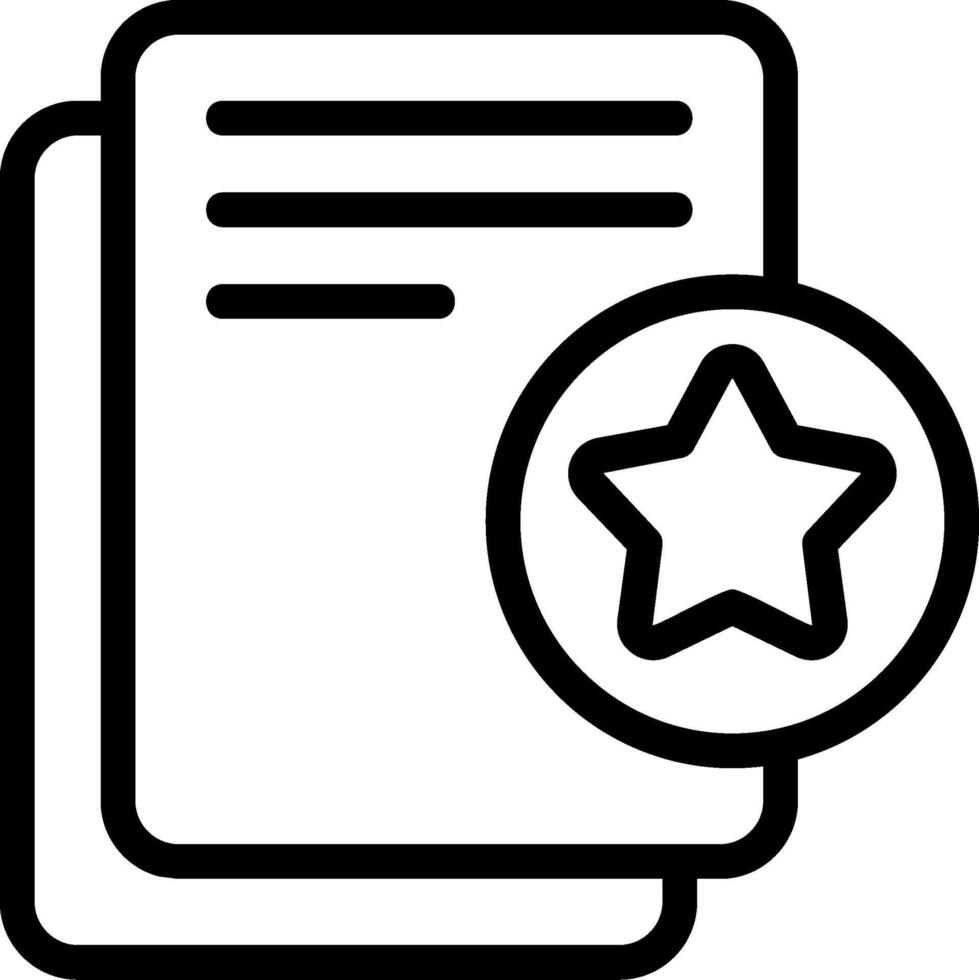 Outline Favorite Document Icon vector