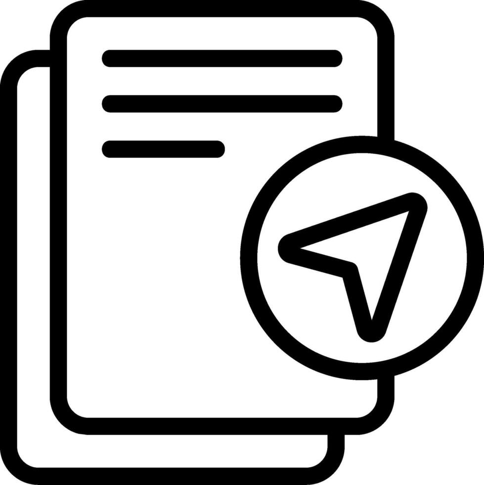 Outline Share Document Icon vector