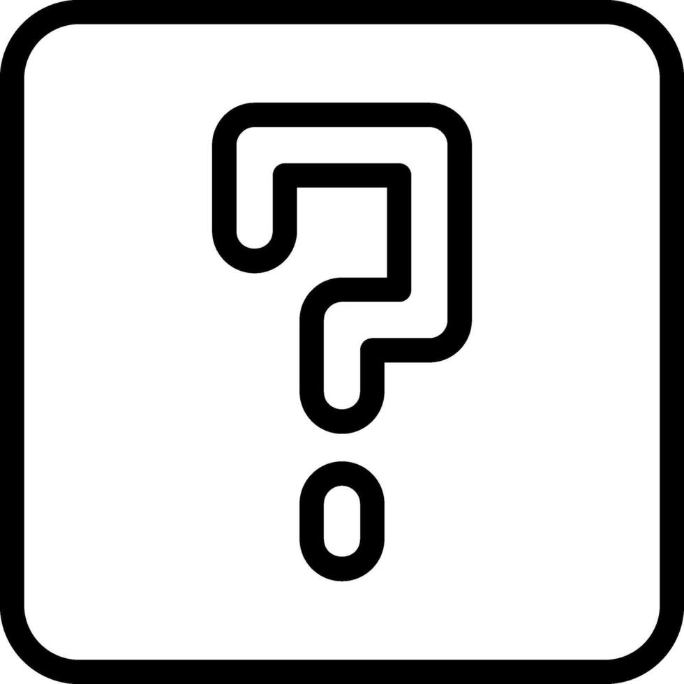 Question Mark Outline Icon vector