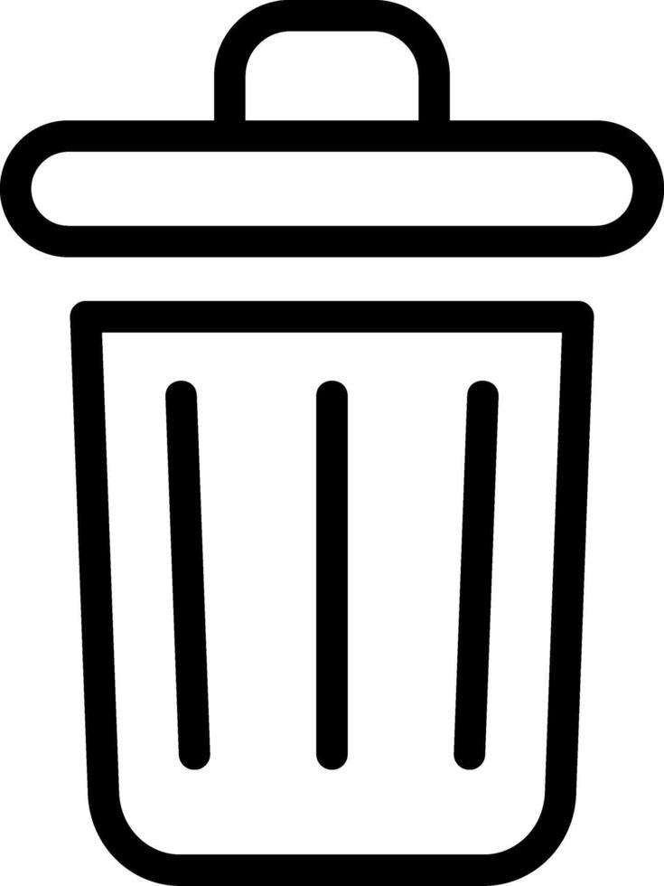 Outline Trash Outline Style Icon vector