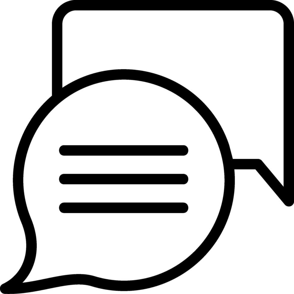 Minimalist Chat Outline Style Icon vector