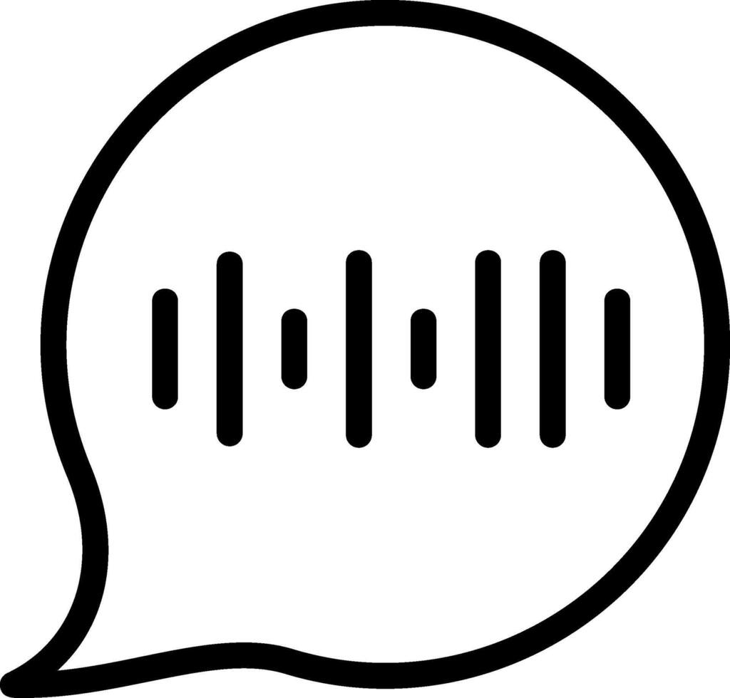 Voice Message Outline Style Icon vector