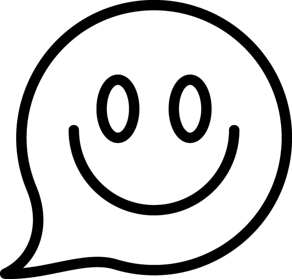 Emoji Only Outline Style Icon vector