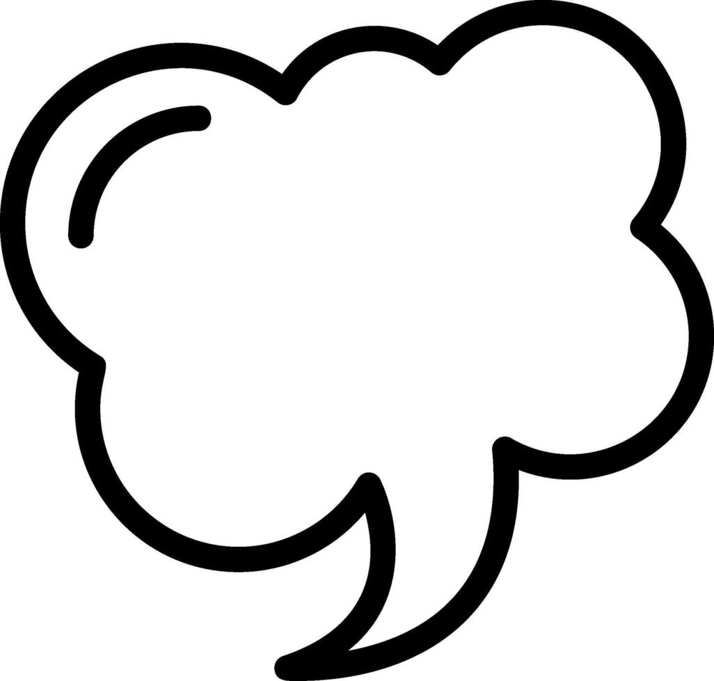 Cloud Chat Outline Style Icon vector