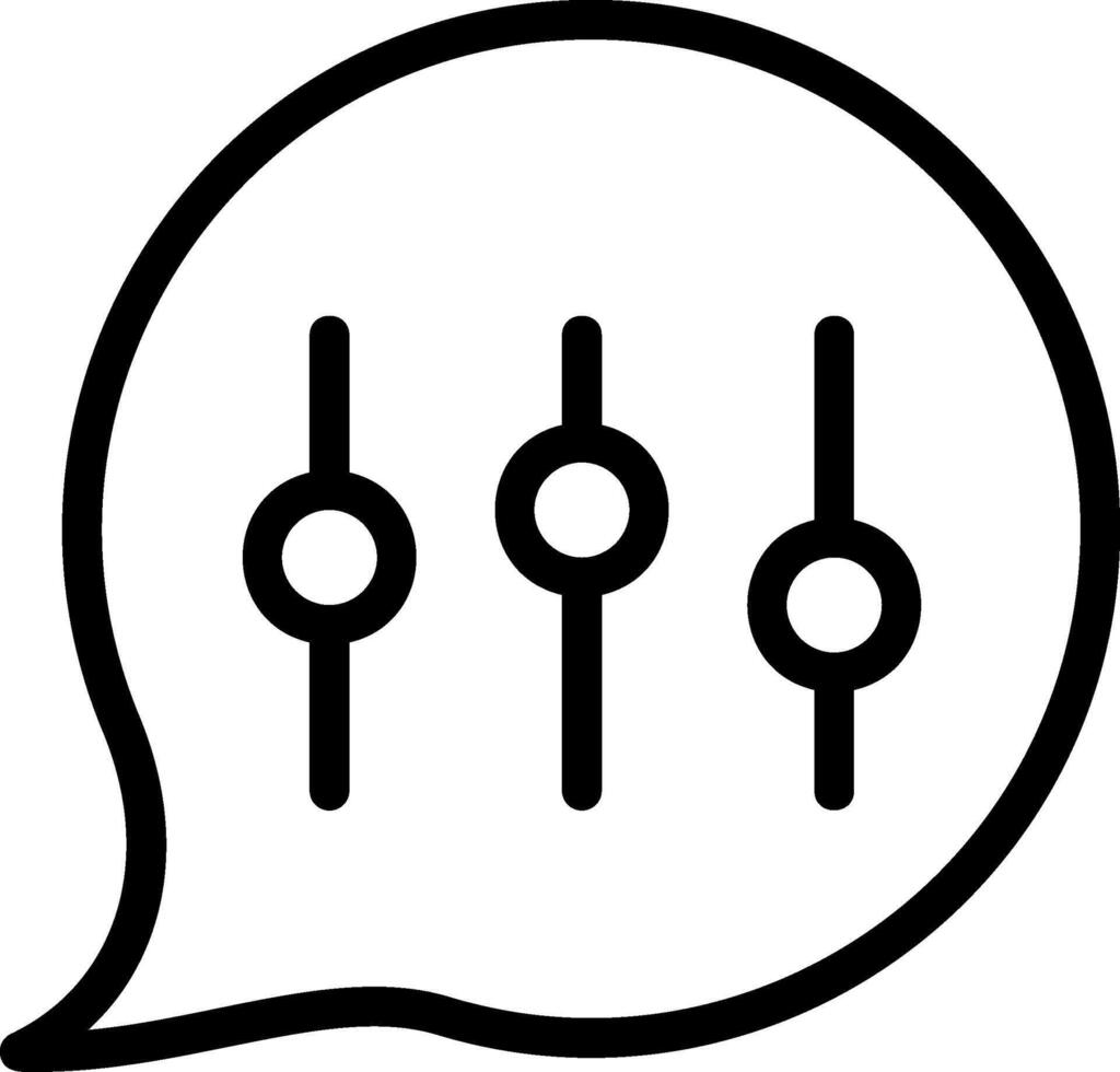 Customizable Chat Outline Style Icon vector