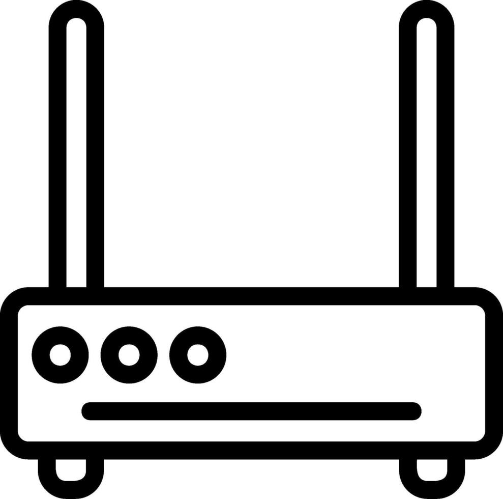 Router Outline Style Eps Icon vector