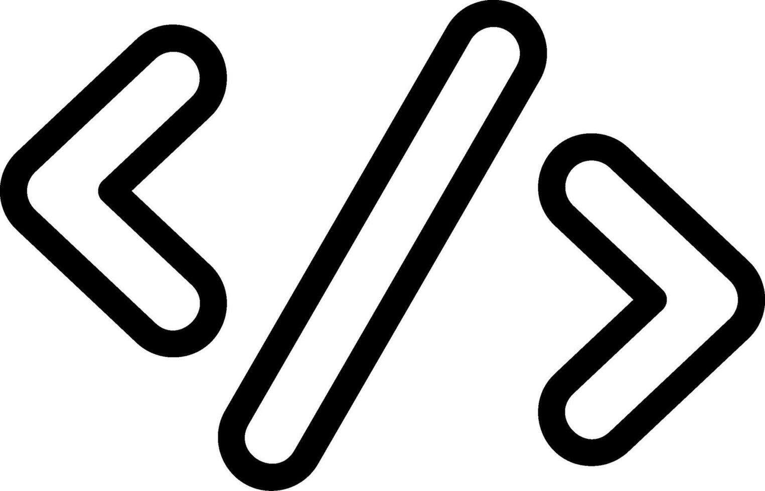 Code Outline Style Icon vector