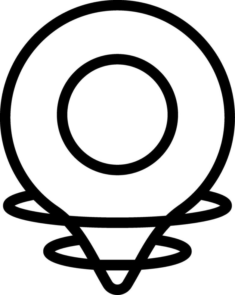 GPS Outline Style Eps Icon vector