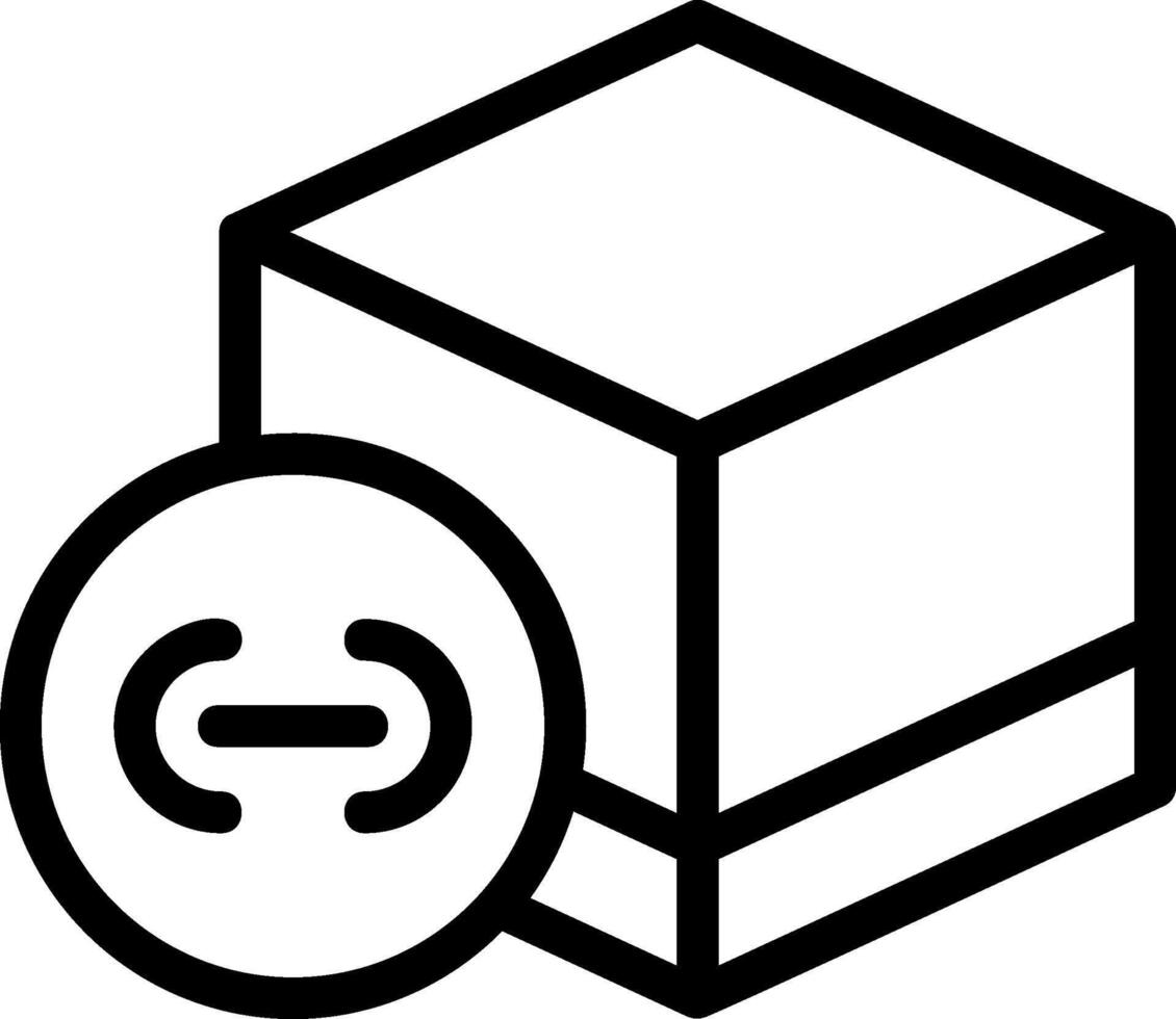 Blockchain Outline Style Eps Icon vector