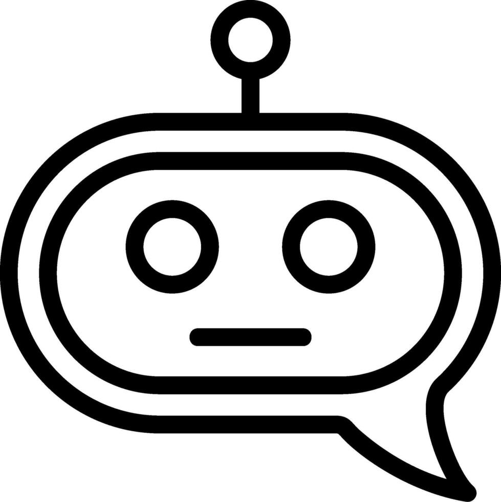 Chatbot Outline Style Icon vector
