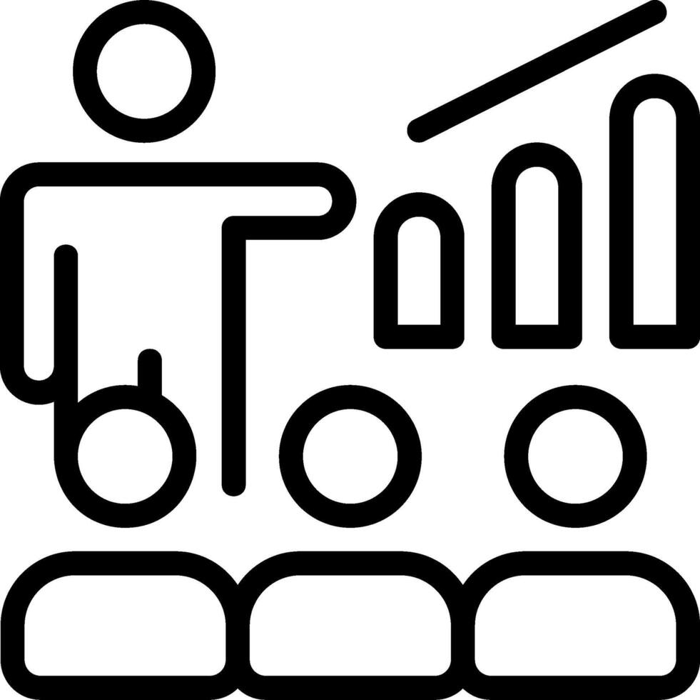 Business Training Outline Style Icon vector