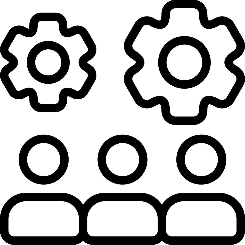 Team Building Outline Eps Icon vector