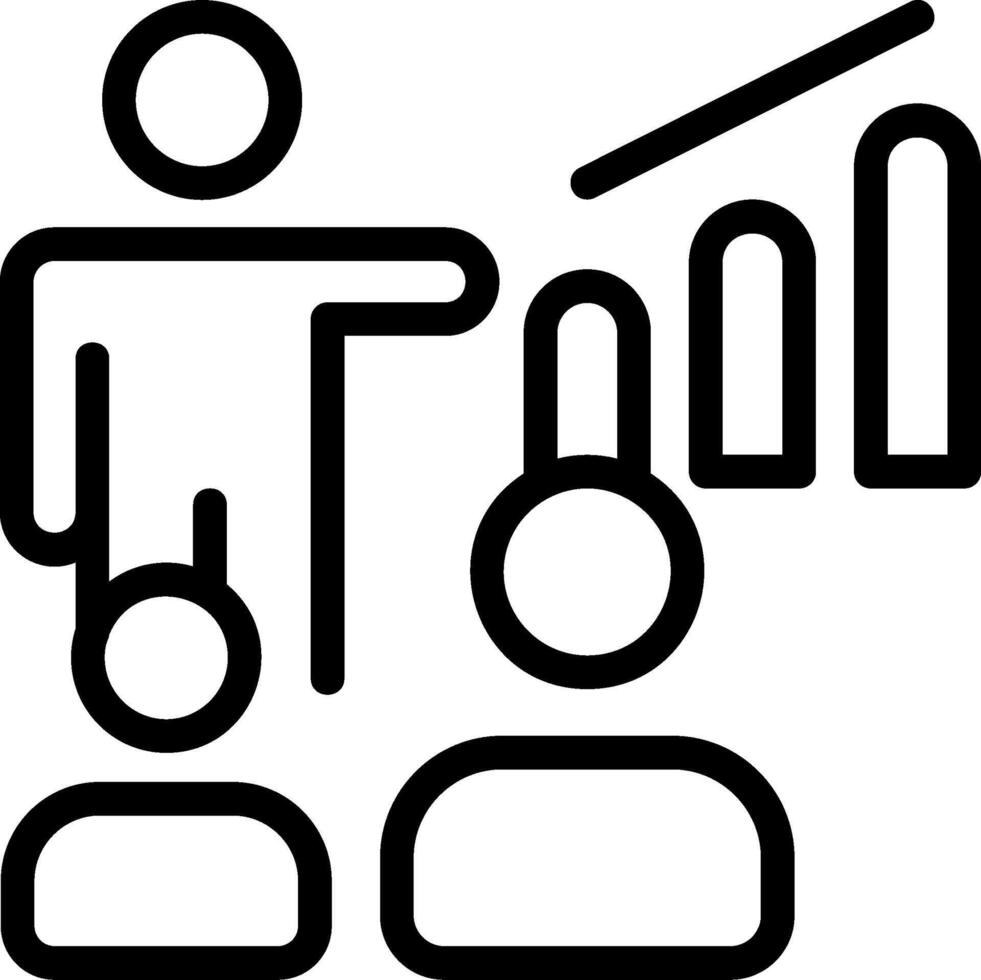 Leadership Training Outline Style Icon vector