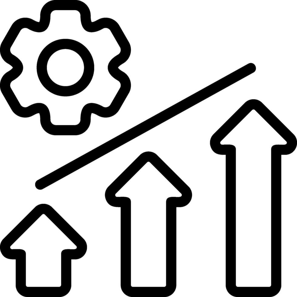 Workplace Efficiency Outline Style Icon vector